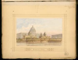 Umgestaltung der Schlossfreiheit, Berlin Monatskonkurrenz September 1874: Perspektivische Ansicht