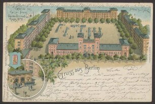 Ansichtskarte Kaserne und Wache, Kaiser Franz Garde-Grenadier-Regiment Nr. 2 [1/2]