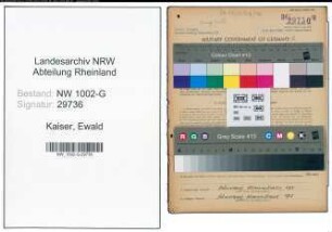 Entnazifizierung Ewald Kaiser, geb. 22.02.1901 (Werkmeister)