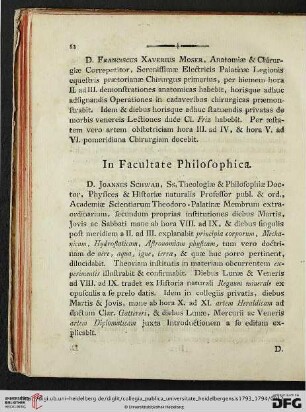 In Facultate Philosophica