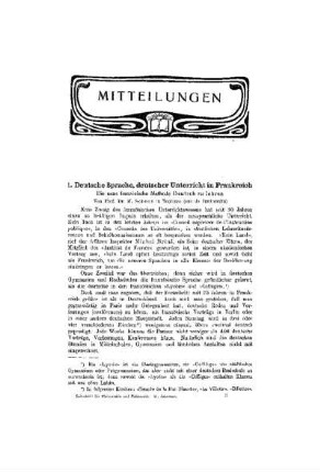 Deutsche Sprache, deutscher Unterricht in Frankreich : die neue französische Methode Deutsch zu lehren
