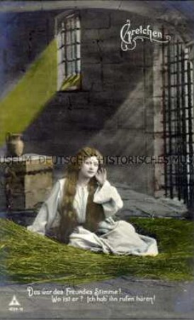 Postkarte mit Szene aus "Faust"
