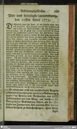 Vier und dreyßigste Unterredung, den 25sten April 1772