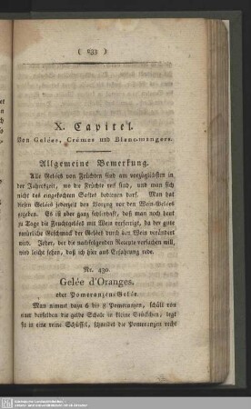 X. Capitel. Von Gelées, Crémes und Blanc-mangers