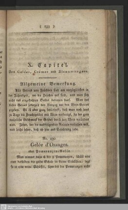 X. Capitel. Von Gelées, Crémes und Blanc-mangers