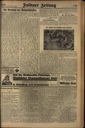 Dritte Ausgabe vom Sonntag, den 22. Dezember 1929.