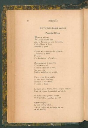De Vicente Basso Maglio : Panoplia Bárbara