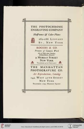 Rogers & Co. [Printers of Camera Work]