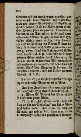 ...zum Schluß dieser Witterungsregeln noch einige Bauernregel...