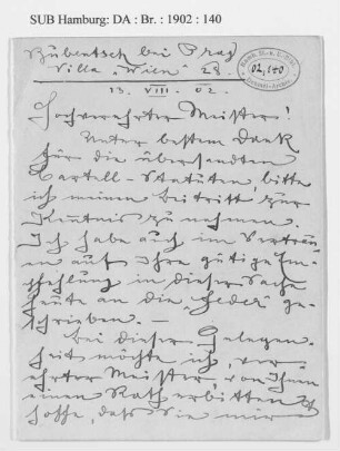 Brief an Richard Dehmel