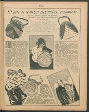 El arte de realizar elegancias económicas : Ideas de carteras sencillas tan prácticas y novedosas como fáciles de confeccionar