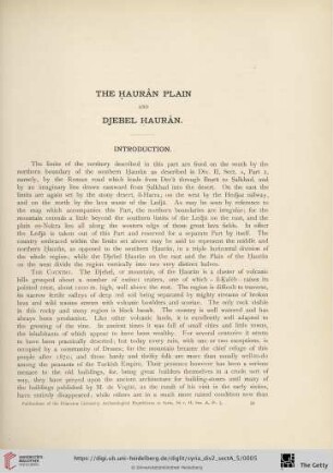 The Ḥaurân Plain and Djebel Ḥaurân