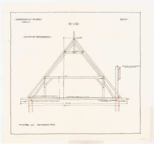 Wohnhaus Hauser, Solln: Giebelschnitt 1:50