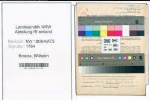 Entnazifizierung Wilhelm Krooss , geb. 02.03.1901 (Aufseher)