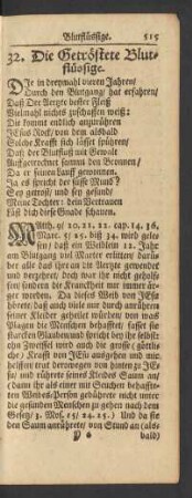 32. Die Getröstete Blutflüssige