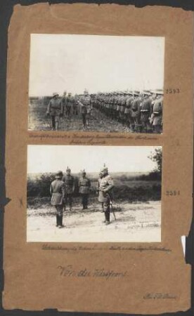 GFM v. Hindenburg beim Abschreiten der Front seines früheren Regiments