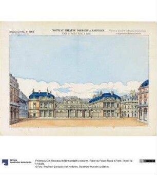 Nouveau théâtre portatif à rainures. Place du Palais-Royal a Paris.