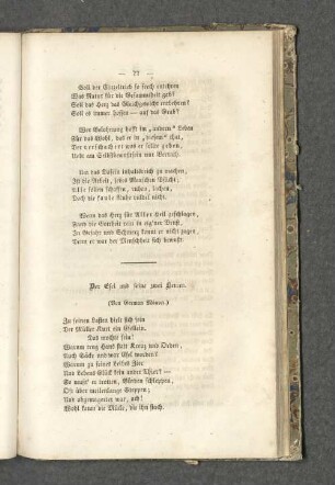 Der Esel und seine zwei Herren.