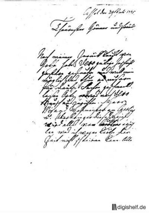 2: Brief von Wilhelm Johann Christian Gustav Casparson an Johann Wilhelm Ludwig Gleim