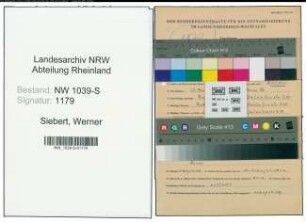 Entnazifizierung Werner Siebert , geb. 23.05.1912 (Apotheker)