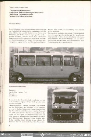 Kurzstrecken-Kleinomnibus : Verkehrsmittel/Produktideen