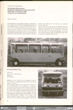 Kurzstrecken-Kleinomnibus : Verkehrsmittel/Produktideen