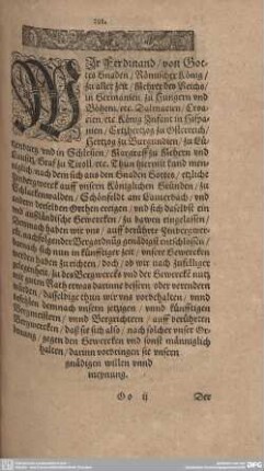 Wir Ferdinand von Gottes Gnaden...