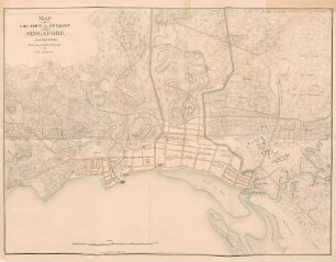 Map of the town and environs of Singapore