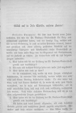 Glück auf in Jesu Christo, unserm Herrn!