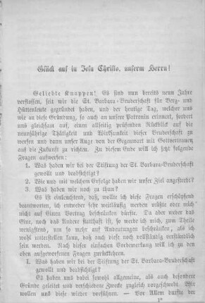Glück auf in Jesu Christo, unserm Herrn!
