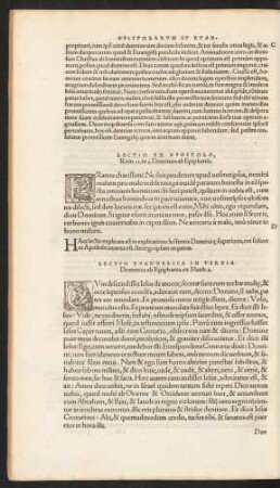 Lectio ... in 3. Dominica ab Epiphania.