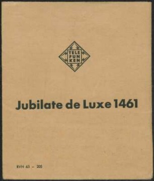 Schaltbild: Jubilate de Luxe 1461