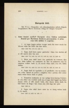 Burspråk 1461.