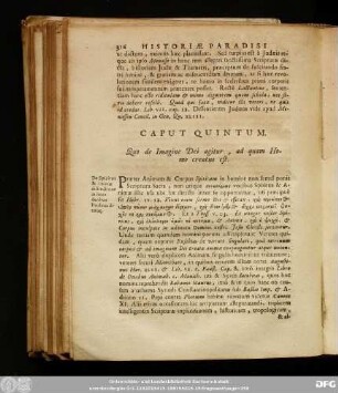 Caput Quintum. Quo de Imagine Dei agitur, ad quam Homo creatus est.