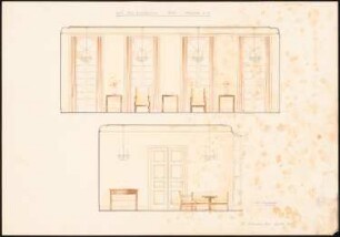 Haus Darré, Berlin-Dahlem Umbau: Wandansichten Halle 1:20