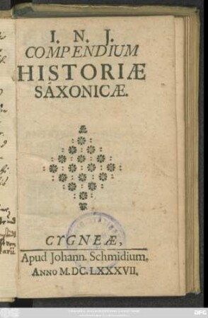 Compendium Historiae Saxonicae