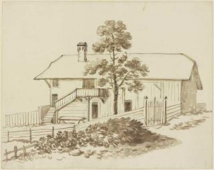 Bauernhaus, von der Seite gesehen