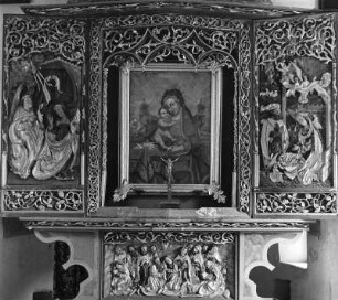Flügelaltar : Flügelaltar. Holz, geschnitzt, gefasst (1501/1515). Lurnfeld-Obergottesfeld, Filialkirche Sankt Ruprecht