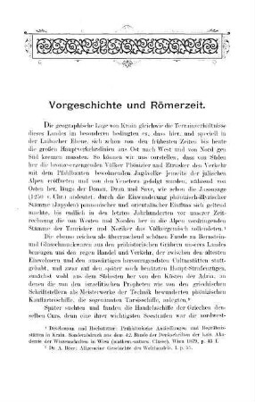 Vorgeschichte und Römerzeit