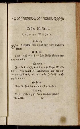 Erster Auftritt - Siebender Auftritt
