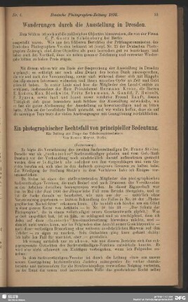 Ein photographischer Rechtsfall von principieller Bedeutung