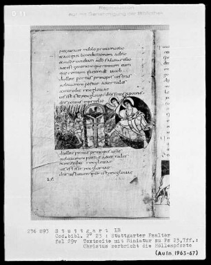 Der Stuttgarter Bibelpsalter — Christi descensus ad inferos, Folio 29verso