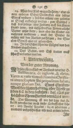 I. Unterweisung - VI. Unterweisung