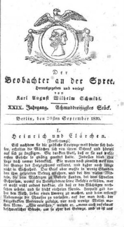 38. Stueck, 20. September 1830
