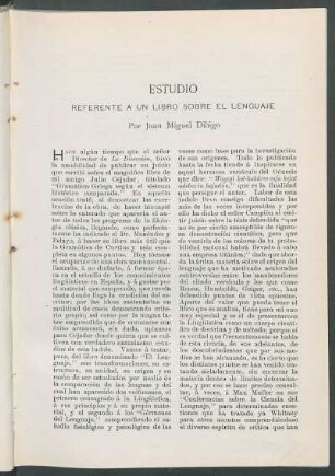 Estudio referente a un libro sobre el lenguaje.