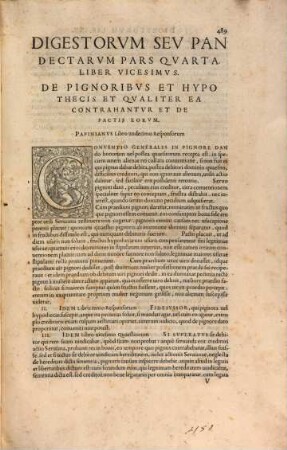 Digestorvm Sev Pandectarvm Libri Qvinqvaginta : Ax Florentinis Pandectis Repraesentati, 2