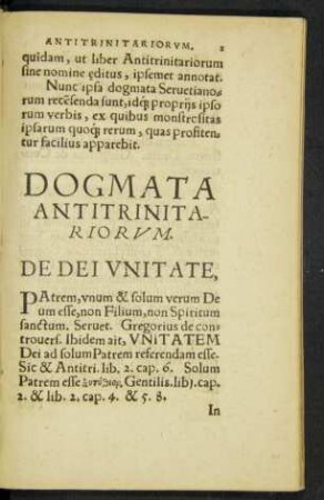 De Dei Unitate