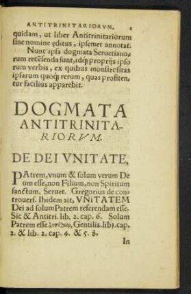 De Dei Unitate