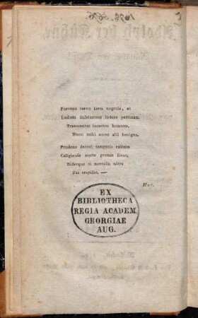 Fortuna saevo laeta negotio,...Hor.