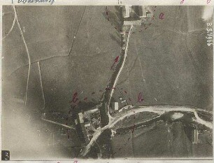 Südostausgang von Günding mit Mühle (mit vielen Einzeichnungen) (800 m)